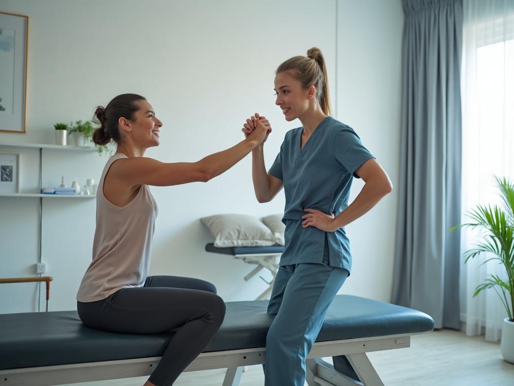Experienced physiotherapist providing manual therapy at Wellness Ortho Pain Clinic, Surat